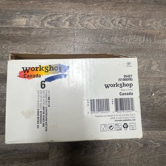 Set of 6 vintage Posabahce workshop Canada Ice cream bowls. New - Picture 8 of 8